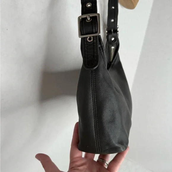 Vintage Coach 9059 RARE GRAY shoulder bag hobo shoulder bag nickel hardware - Picture 2 of 10